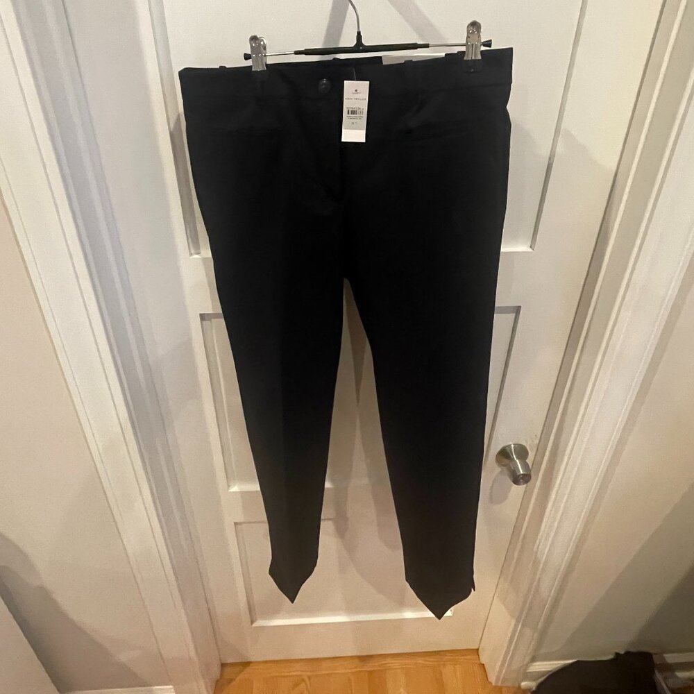 NEW: Ann Taylor Tall Cotton Crop Pant - NAVY BLUE